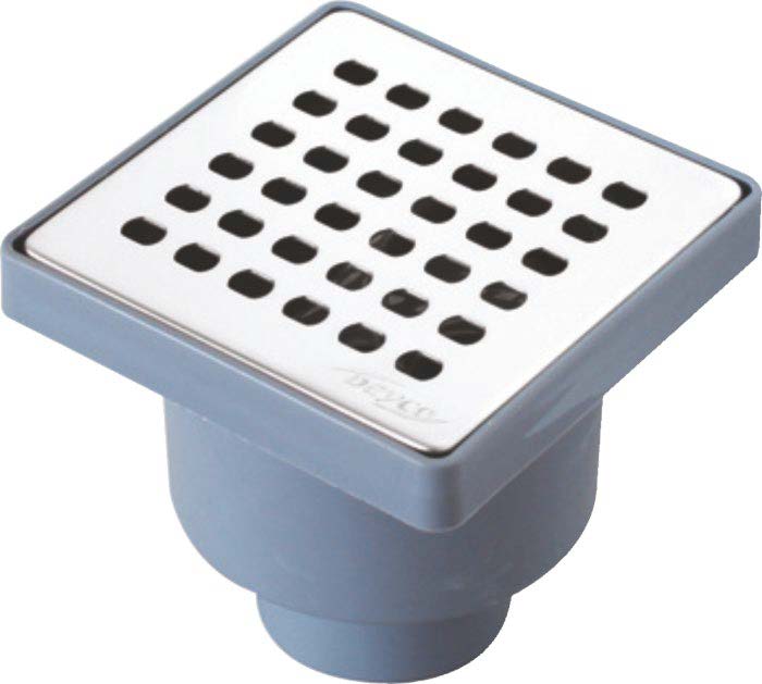 Krom Yer Süzgeci 10*10 Alttan Çıkış Q50 (100/Koli)